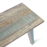 Ibiza 48" Bench in Vintage Teal Reclaimed Wood