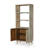 Ibiza 31" Bookshelf in Vintage Teal Reclaimed Wood