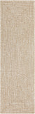 Cream Braided Faux Jute Outdoor Rug