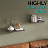 TUHOME Ecco 31.5-Inch Floating Shelves Set of Two with Hidden Brackets, Modern Wall-Mounted Shelves for Bedroom, Bathroom or Living Room Décor, Minimalist Display and Storage Solution for Books, Photos and Accessories
