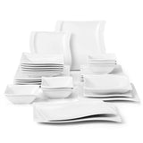 Flora Marble Grey 26 Piece Dinnerware Set