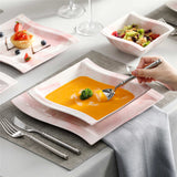 Flora Marble Pink 26 Piece Dinnerware Set