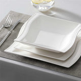 Flora Marble Grey 30 Piece Dinnerware Set