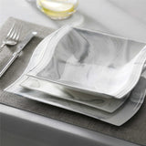 Flora Marble Grey 30 Piece Dinnerware Set