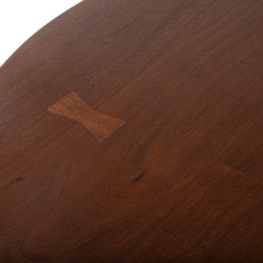Mozambique 48" Round Dining Table in Walnut and Antique Zinc