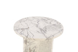 Nile 20" Side Table in Alabaster Marble