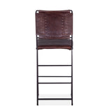 New York 17" Bar Chair in Chocolate Leather