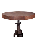 Organic Forge 14" Adjustable Stool in Raw Walnut