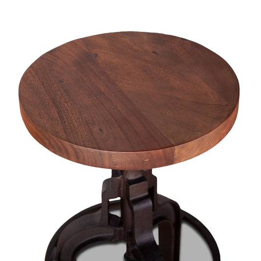 Organic Forge 14" Adjustable Stool in Raw Walnut