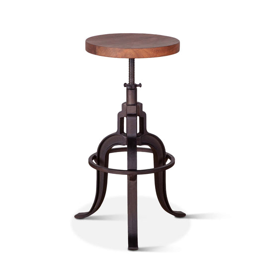 Organic Forge 14" Adjustable Stool in Raw Walnut