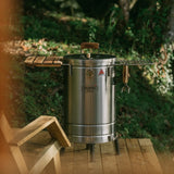 3-in-1 Stainless Steel Smoker Barrel Grill – Portable Charcoal BBQ with Thermometer, Outdoor Cooking Smoker for Camping, Backyard & Home BBQ INGRILL