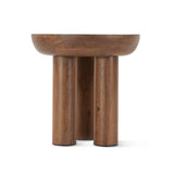 Palermo 20" Round Side Table in Acorn Brown