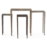 Reno Nesting Side Tables in Acid Etched Detail, Set of 4