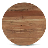 Salerno 48" Round Dining in Smoked Acacia and Iron