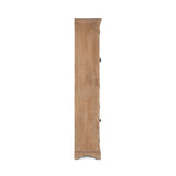 San Rafael 38" Tall Glass Cabinet in Antique Oak