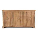 San Rafael 75" Glass Cabinet in Antique Oak