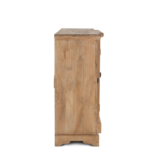 San Rafael 75" Glass Cabinet in Antique Oak