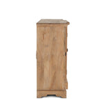 San Rafael 75" Glass Cabinet in Antique Oak