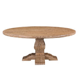 San Rafael 72" Round Dining Table in Antique Oak