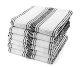 Black Dish Towels - Striped Cleaning Towels