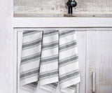 Black Dish Towels - Striped Cleaning Towels