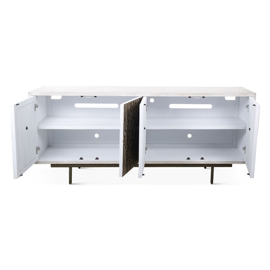 Taara 72" Sideboard with Horn and Wood Inlay on Metal Base