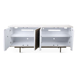 Taara 72" Sideboard with Horn and Wood Inlay on Metal Base