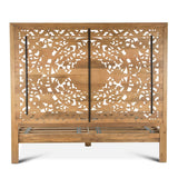 Taj King Bed in Hand Carved Whitewash