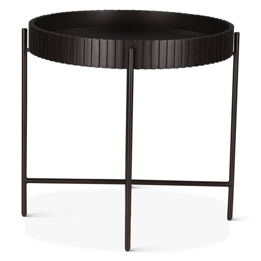 Verbania 29" Nesting Tray Tables in Matte Black