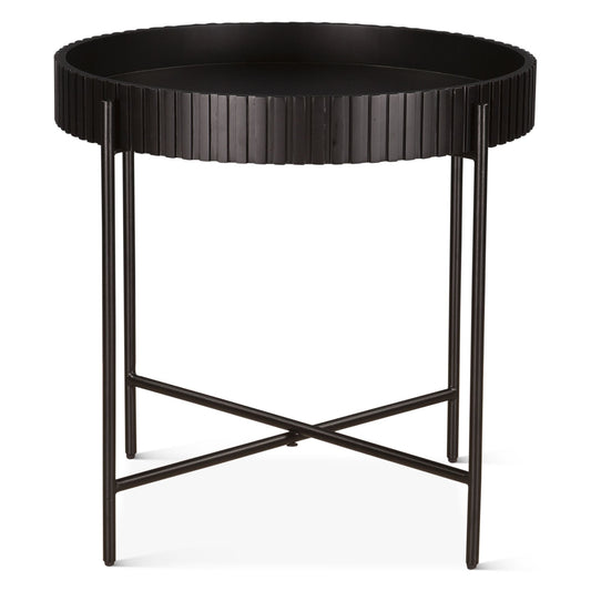Verbania 29" Nesting Tray Tables in Matte Black