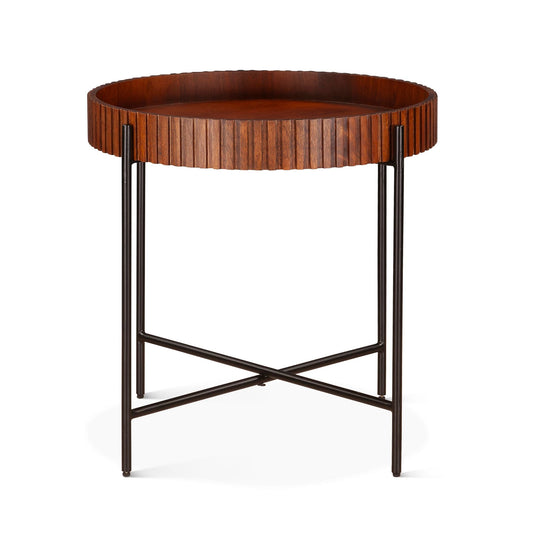 Verbania 29" Nesting Tray Tables in Pecan Brown