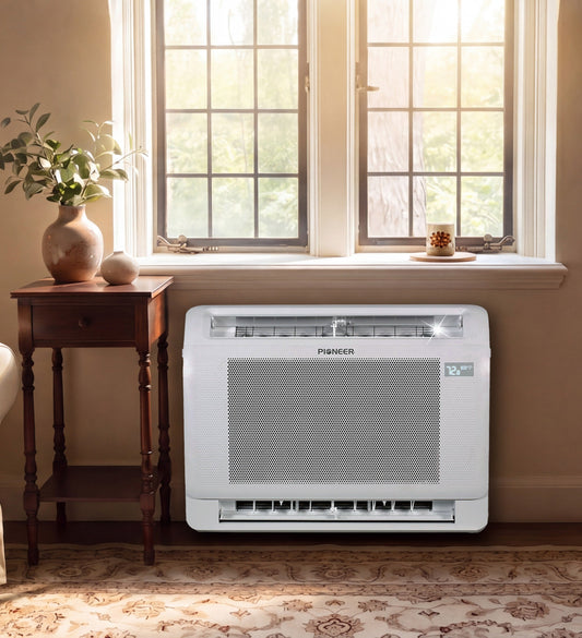 Pioneer® Quantum Ultra™ 16,000 BTU 23.8 SEER2 230V Floor/Low-Wall Mounted Console Ductless Mini-Split Air Conditioner Inverter Heat Pump Full Set