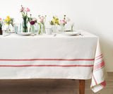 French Striped Tablecloth