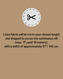 Striped in sand medium weight linen fabric (180 g/m2)