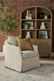 Faye Slipcover Swivel Club Chair
