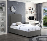 Felix Mid Century Modern Bed with Curved Headboard and Espresso Legs for Stylish Comfort and Elegance