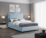 Felix Mid Century Modern Bed with Curved Headboard and Espresso Legs for Stylish Comfort and Elegance