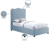 Felix Mid Century Modern Bed with Curved Headboard and Espresso Legs for Stylish Comfort and Elegance