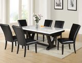 Finley 7 Piece Marble Top Dining (Table & 6 Side Chairs)