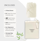 Bamboo Fitted Sheet - Ivory