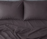 Grey Cotton Sateen Flat Sheet