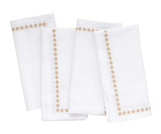 Gold napkins - White Napkins