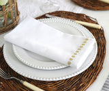 Gold napkins - White Napkins