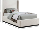 Flynn Linen Textured Wingback Bed - Luxurious Comfort and Contemporary Design for Your Bedroom Sanctuary