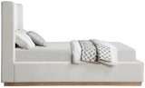 Flynn Linen Textured Wingback Bed - Luxurious Comfort and Contemporary Design for Your Bedroom Sanctuary