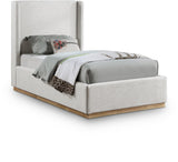 Flynn Linen Textured Wingback Bed - Luxurious Comfort and Contemporary Design for Your Bedroom Sanctuary