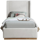 Flynn Linen Textured Wingback Bed - Luxurious Comfort and Contemporary Design for Your Bedroom Sanctuary