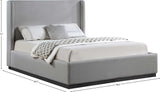 Flynn Linen Textured Wingback Bed - Luxurious Comfort and Contemporary Design for Your Bedroom Sanctuary