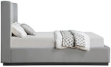 Flynn Linen Textured Wingback Bed - Luxurious Comfort and Contemporary Design for Your Bedroom Sanctuary