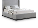 Flynn Linen Textured Wingback Bed - Luxurious Comfort and Contemporary Design for Your Bedroom Sanctuary